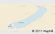Classic Style Panoramic Map of Lake Mweru, single color outside