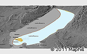 Physical Panoramic Map of Lake Mweru, darken, desaturated