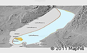 Physical Panoramic Map of Lake Mweru, desaturated