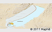 Physical Panoramic Map of Lake Mweru, lighten