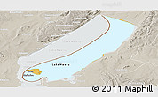 Physical Panoramic Map of Lake Mweru, lighten, semi-desaturated