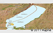 Physical Panoramic Map of Lake Mweru, satellite outside