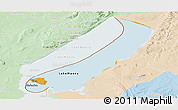 Political Panoramic Map of Lake Mweru, lighten