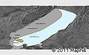 Satellite Panoramic Map of Lake Mweru, darken, desaturated