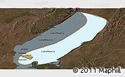 Satellite Panoramic Map of Lake Mweru, darken