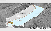 Satellite Panoramic Map of Lake Mweru, desaturated