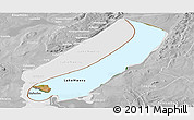 Satellite Panoramic Map of Lake Mweru, lighten, desaturated