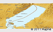 Satellite Panoramic Map of Lake Mweru, physical outside