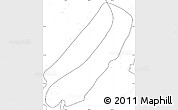 Blank Simple Map of Lake Mweru, no labels