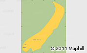 Savanna Style Simple Map of Lake Mweru, single color outside