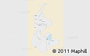 Classic Style 3D Map of Luapula, single color outside