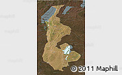 Satellite 3D Map of Luapula, darken
