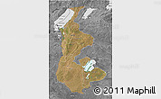 Satellite 3D Map of Luapula, desaturated