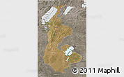 Satellite 3D Map of Luapula, semi-desaturated