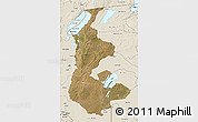 Satellite 3D Map of Luapula, shaded relief outside