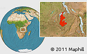 Satellite Location Map of Luapula