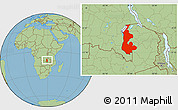 Savanna Style Location Map of Luapula