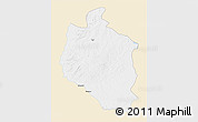 Classic Style 3D Map of Mansa, single color outside