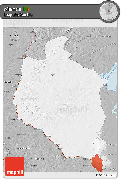 Gray 3D Map of Mansa