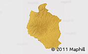 Physical 3D Map of Mansa, cropped outside