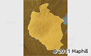 Physical 3D Map of Mansa, darken