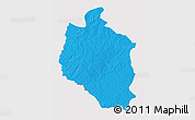 Political 3D Map of Mansa, cropped outside