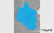 Political 3D Map of Mansa, desaturated
