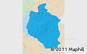 Political 3D Map of Mansa, lighten