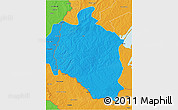 Political 3D Map of Mansa