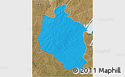 Political 3D Map of Mansa, satellite outside