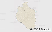 Shaded Relief 3D Map of Mansa, cropped outside