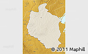 Shaded Relief 3D Map of Mansa, physical outside