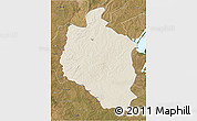 Shaded Relief 3D Map of Mansa, satellite outside