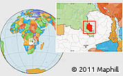 Political Location Map of Mansa, highlighted country