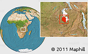 Satellite Location Map of Mansa, highlighted parent region
