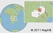 Savanna Style Location Map of Mansa, highlighted country, within the entire country