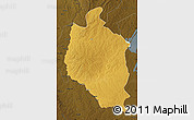 Physical Map of Mansa, darken