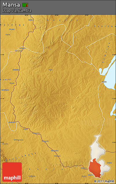 Physical Map of Mansa