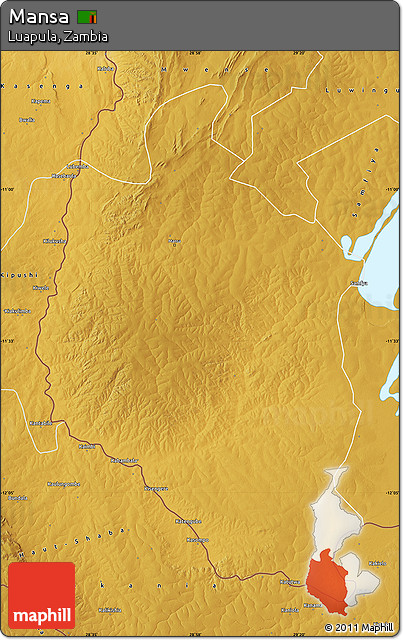 Physical Map of Mansa