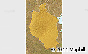 Physical Map of Mansa, satellite outside