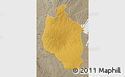 Physical Map of Mansa, semi-desaturated
