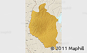 Physical Map of Mansa, shaded relief outside