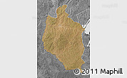 Satellite Map of Mansa, desaturated