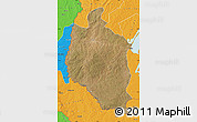 Satellite Map of Mansa, political outside