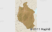 Satellite Map of Mansa, shaded relief outside