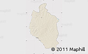 Shaded Relief Map of Mansa, cropped outside