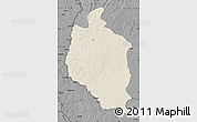 Shaded Relief Map of Mansa, darken, desaturated
