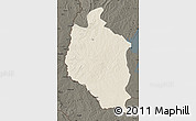 Shaded Relief Map of Mansa, darken