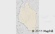 Shaded Relief Map of Mansa, desaturated