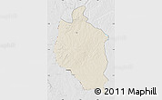 Shaded Relief Map of Mansa, lighten, desaturated